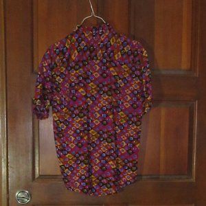 Short Sleeve Rayon Square Blouse Medium APPARATUS